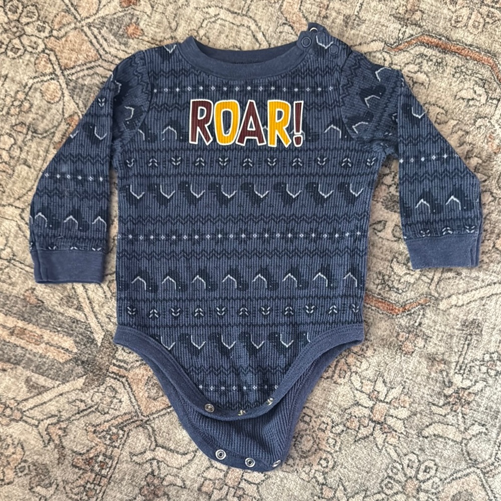 Navy Blue 'Roar' Kids One Piece